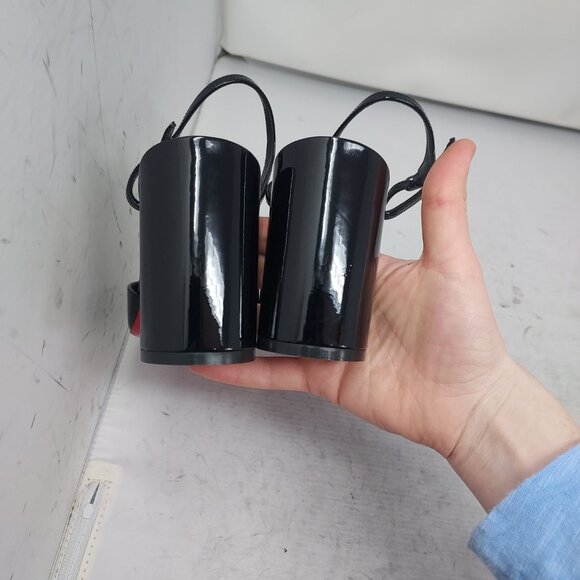 Christian Louboutin Jane Patent Strappy Slingback Pumps - Picture 11 of 12